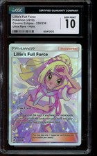 CGC 10 GEM MINT Pokemon Lillie’s Full Force Cosmic Eclipse Ultra Rare 230/236 on eBay