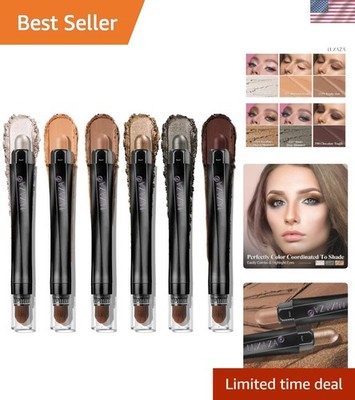 Hypoallergenic Brown Latte Eyeshadow Set - 6 Cream Sticks for Effortless Beauty