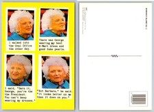 Barbara Bush Humor Postcard - 
