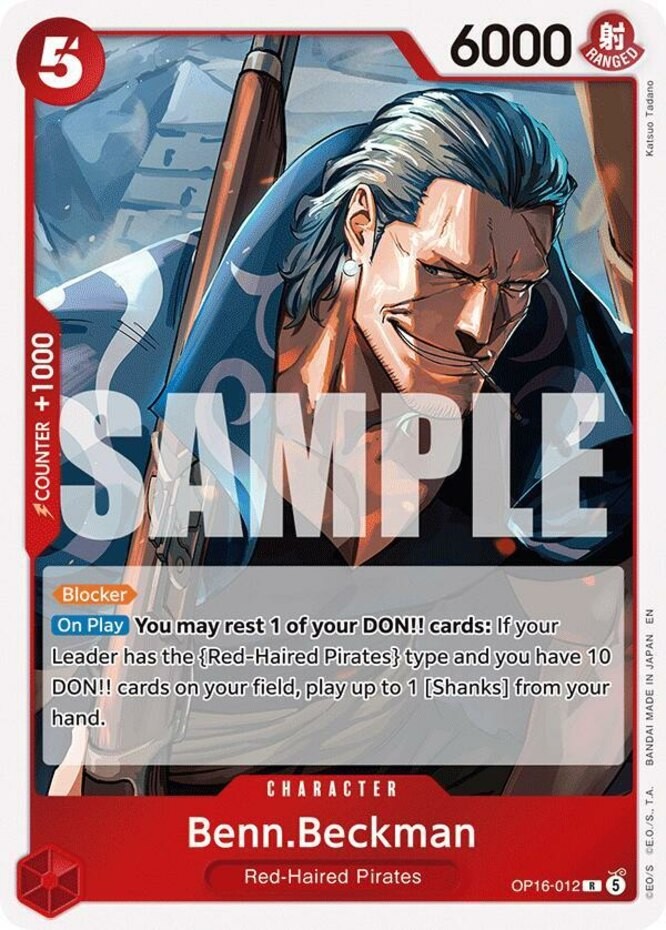 NM-Mint, English One Piece Benn.Beckman - OP16-012 - R - Foil The Time of Battle