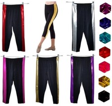 Sidelines CAPRI PANTS Dance Costume Jazz Tap Black With Color  Size Choice