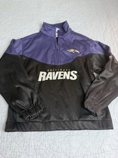 Baltimore Ravens Pullover Boys Large Purple 1/4 Zip NFL YOUTH