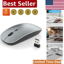 Ultra-Thin Ergonomic Wireless Mouse with Adjustable DPI - Ideal for All Devices