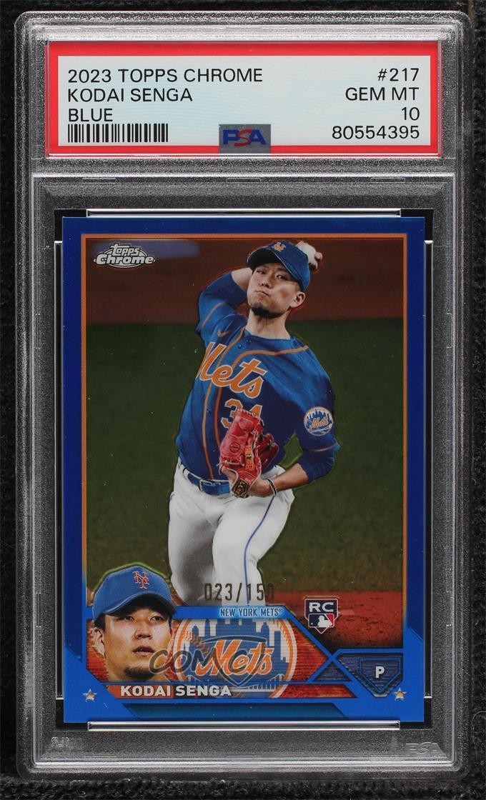 2023 Topps Chrome Blue Refractor 23/150 Kodai Senga #217 PSA 10 GEM MT 0vc5