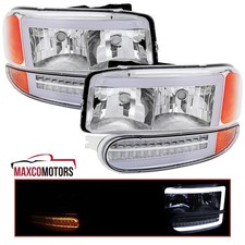 Led Tube Headlightsbumper Signal Lamp Fits 2000-2006 Gmc Sierra Yukon Xl Denali