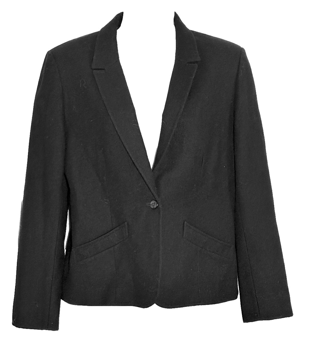 PENDLETON BLACK WOOL BLAZER JACKET, 1 BUTTON CLOS… - image 1