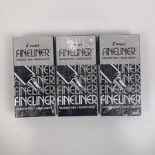  3 Packs Pilot Fineliner Black Fine Point Pen Smooth Writing Instrument 36 Pens