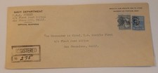 USS Dorsey (DMS 1) FPO (southern France) 1944 registered penalty mail