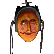 Original Hahoe Bune Frau Maske Museum gestempelt aus Eichenholz