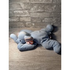 TY Beanie Baby - PEANUT the Elephant (light blue) (9 inch)