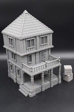 Tabletop Terrain Seaside Manor Tile Roof House Dnd Rpg Wargame Skirmish 28-32mm