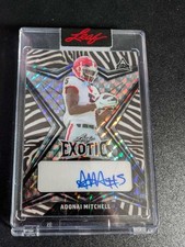 Adonai Mitchell Rookie Auto PSA 1/7-2022 Leaf Exotic Zebra /8 Longhorns, Jets