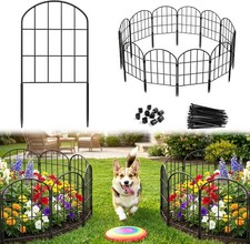 24in H x 11ft L Decorative Garden Fence Panels 10 Pack No Dig Fencing Rustproof