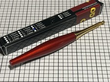 Furls Original Odyssey Crochet Hook, Gold/Red Sparkle, Size K, USA Made