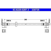 1X Bremsschlauch ATE 83.6225-0287.3 Passend FüR Seat VAG