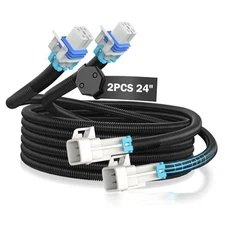2PCS 24" O2 Sensor Extension Harness - 4 Pin Square Plug o2 Sensor Extender 