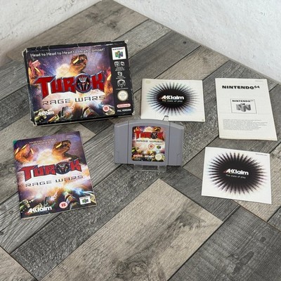 Turok Rage Wars Nintendo 64 Spiel Cartridge Box Anleitung Einsatz Vintage Original 