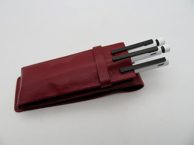 LAMY CP1 Patronenfüller Kugelschreiber Twin Pen Weiß Leder Etui Edelstahl Feder