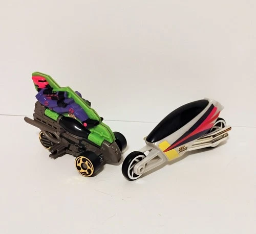 Vintage Mattel Hot Wheels Key Force Jet Threat Motorcycle & Trike Set NO KEYS