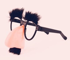 Funny Mustache Glasses with Big Nose Adult Costume Disguise Party Novelty