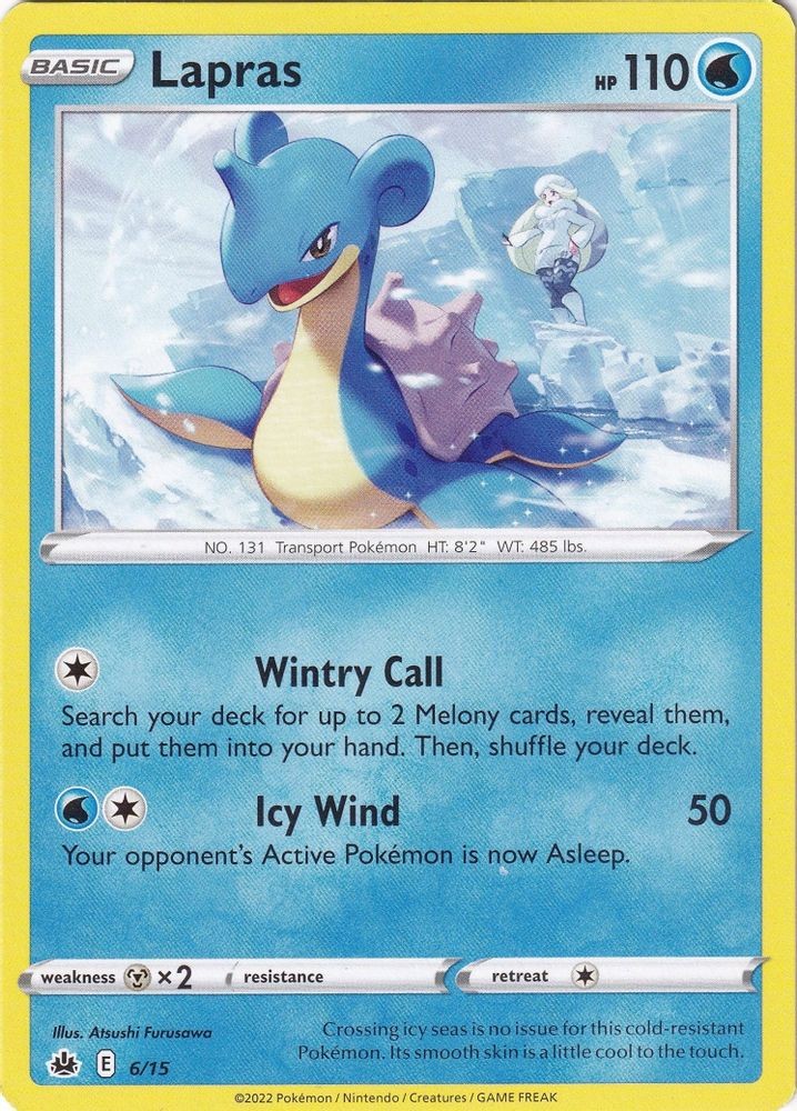 2022 Pokemon: M22 - Lapras 6 15 (#006/015, Promo, Heavily Played)