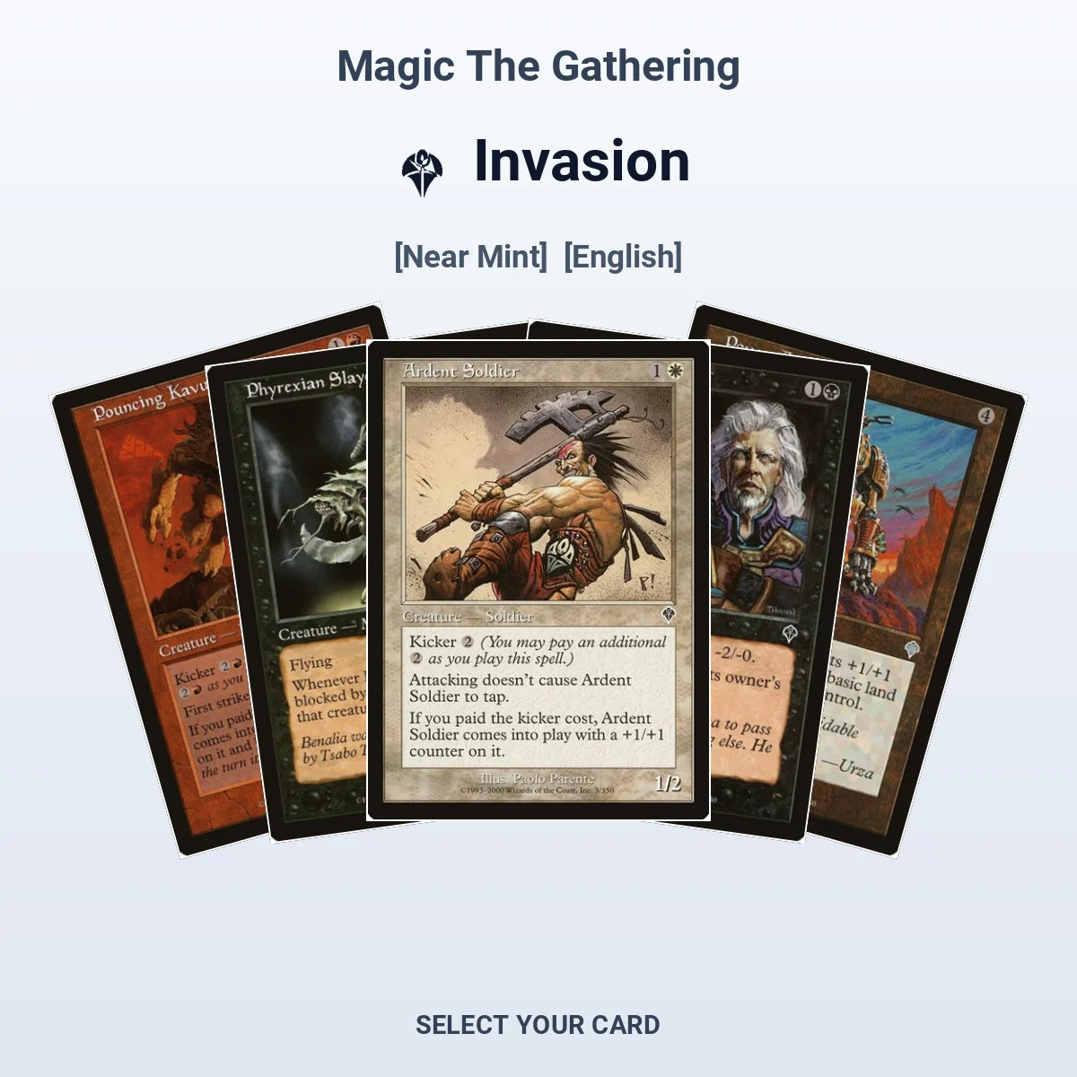 Magic The Gathering Invasion - Select Your Cards (NM)
