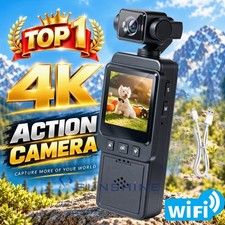 4K Handheld  Clip on Vlogging Camera Wifi Pocket Action Camera Video Camcorder