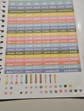 Planner Sticker Bundle grocery shopping and events