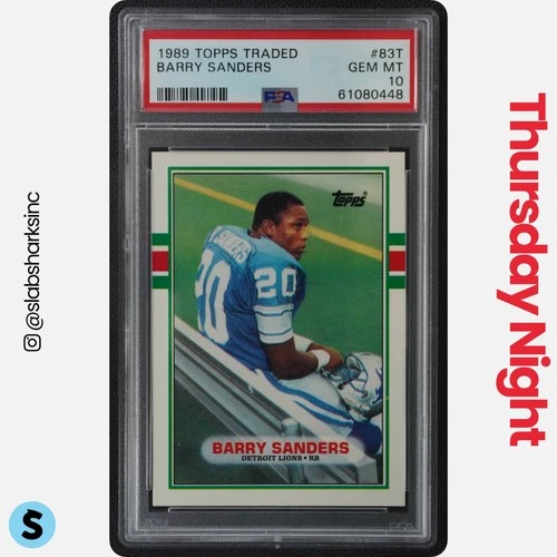 1989 TOPPS TRADED #83T BARRY SANDERS RC ROOKIE PSA 10
