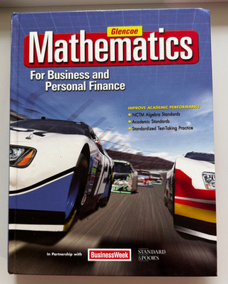 Used Mathmatics For Business and Personal Finance Textbook McGrawHill Glencoe