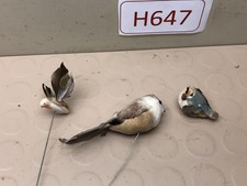 Lot of 3 Crafting Birds with Real Feathers - Ornaments, Wreaths, Realistic