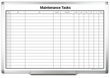 Magnetic Maintenance Tasks Dry Erase Whiteboard   Wall Mounted with Aluminum ...