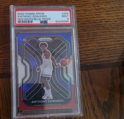 2020-21 Panini Prizm - Anthony Edwards #258 Red White & Blue Prizm (RC)