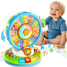 Duchong Learning Toy for Kids 1 2 3 Year Old Boys Girls, Spin and Sing Alphabet