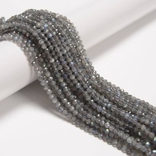 Natural Labradorite Faceted Round Beads Size 2mm 3mm 4mm 5mm 15.5" Strand