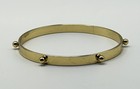 Minimalist Gold Tone Bangle Bracelet Ball Detail Modern Fashion Jewellery