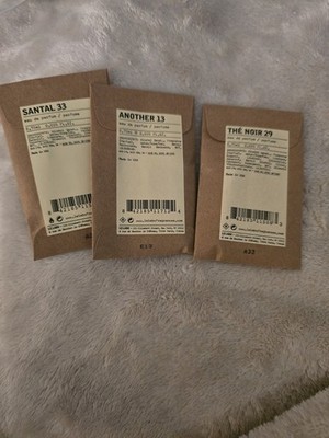 LE LABO 3pc Sample Set: Santal 33, Another 13, Thè Noir 29 .025oz, .75mL Ea NEW