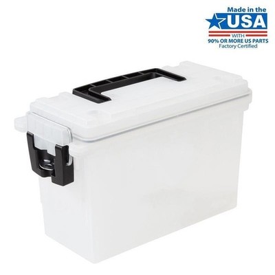 Durable Locking Utility Box Stackable Storage Tool Case Water Dust Resistant New
