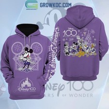 Disney 100 Years Of Wonder Purple Design Hoodie 3D 2025