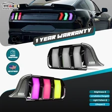 2X RGB LED Tail Lights Fits 2015-2023 Ford Mustang Rear Lights w/ DRL Sequential