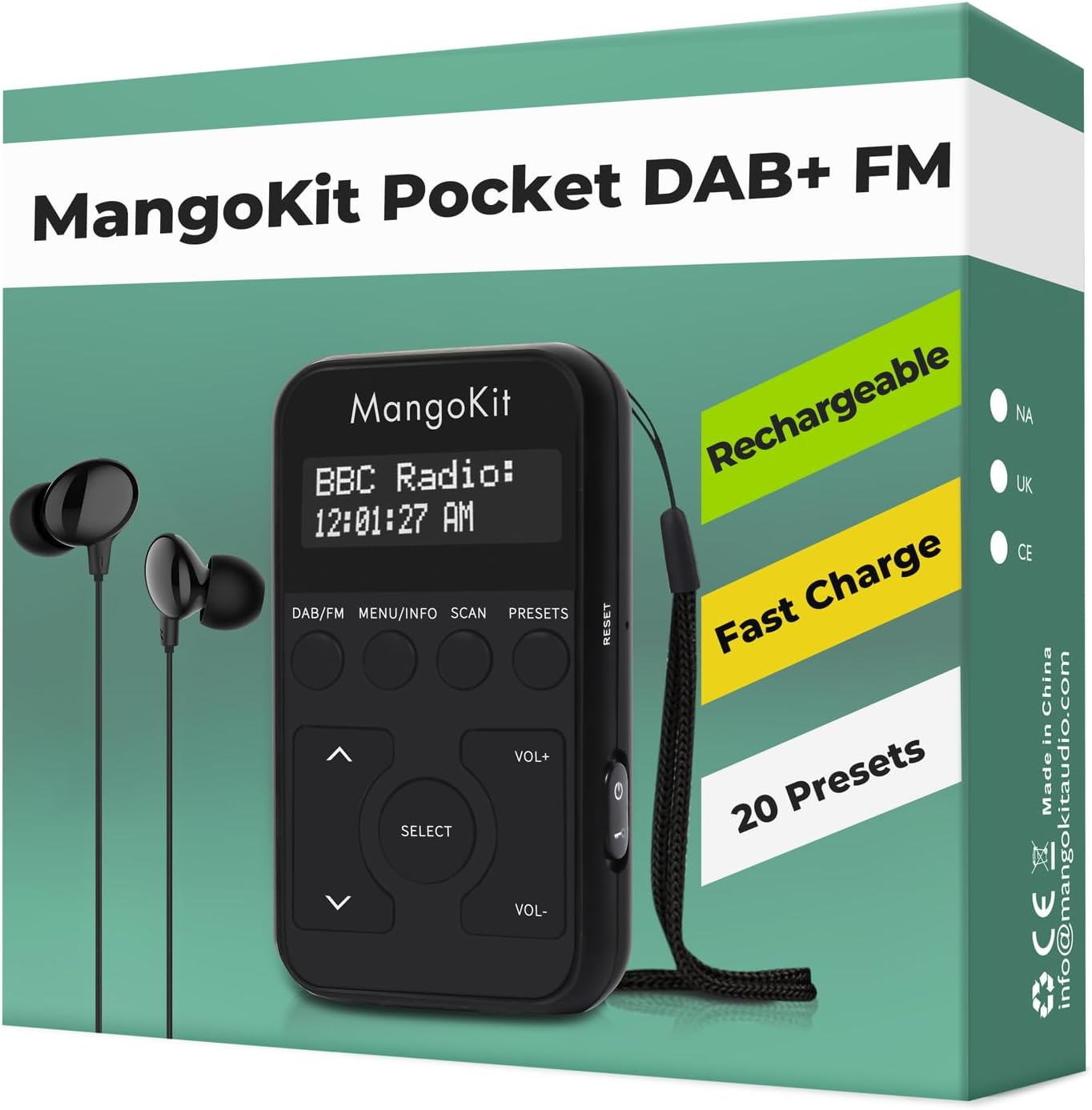 Radio de poche MP1 rechargeable résout les problèmes de réception FM