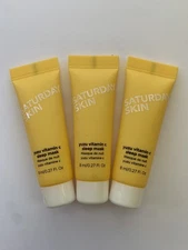 3 PACK Saturday Skin Yuzu Vitamin C Sleep Mask, 8ml Each