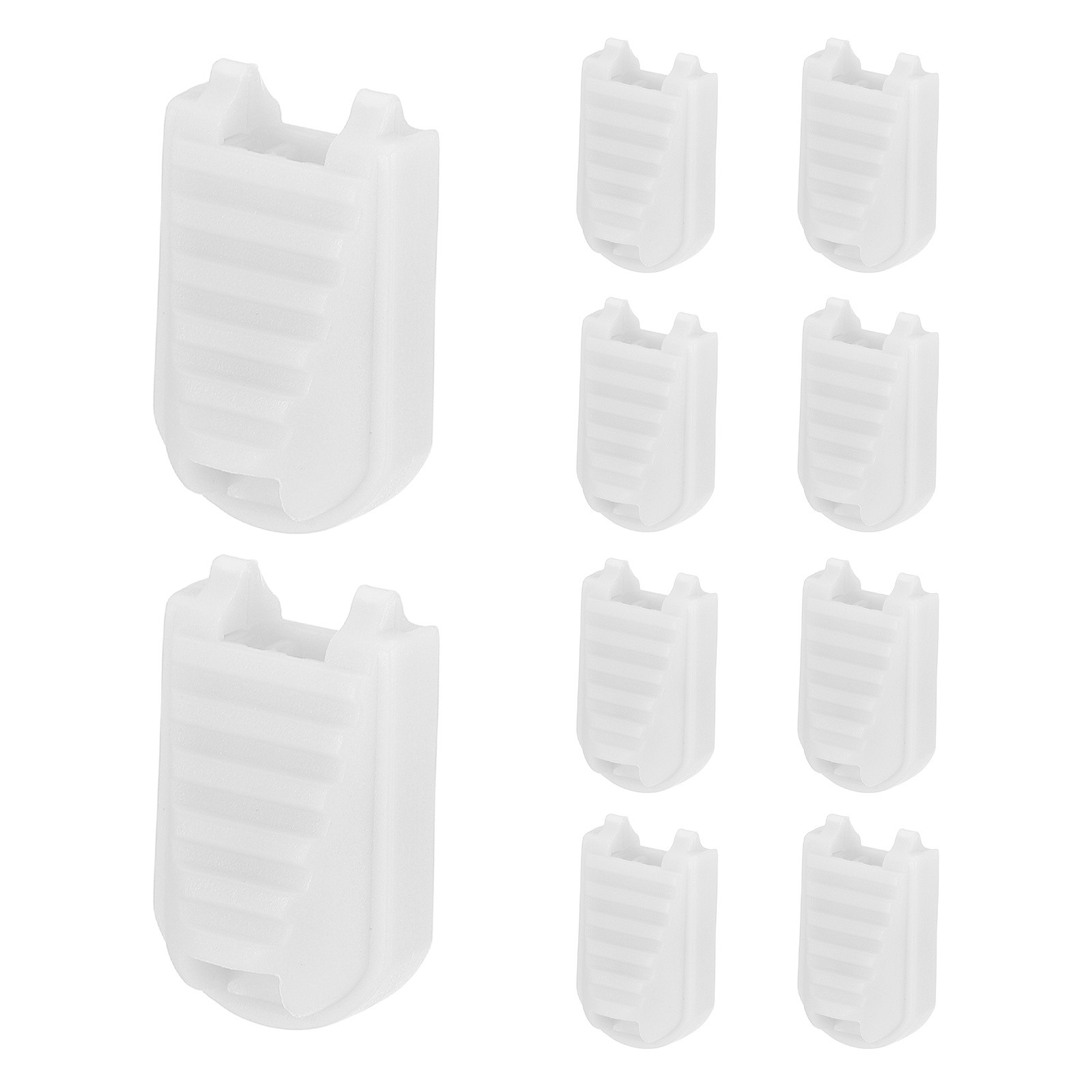 Zipper Pull Tabs Cord End Tips Shoelace End Clips - (10 Pack, White)