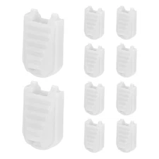 Zipper Pull Tabs Cord End Tips Shoelace End Clips - (10 Pack, White)