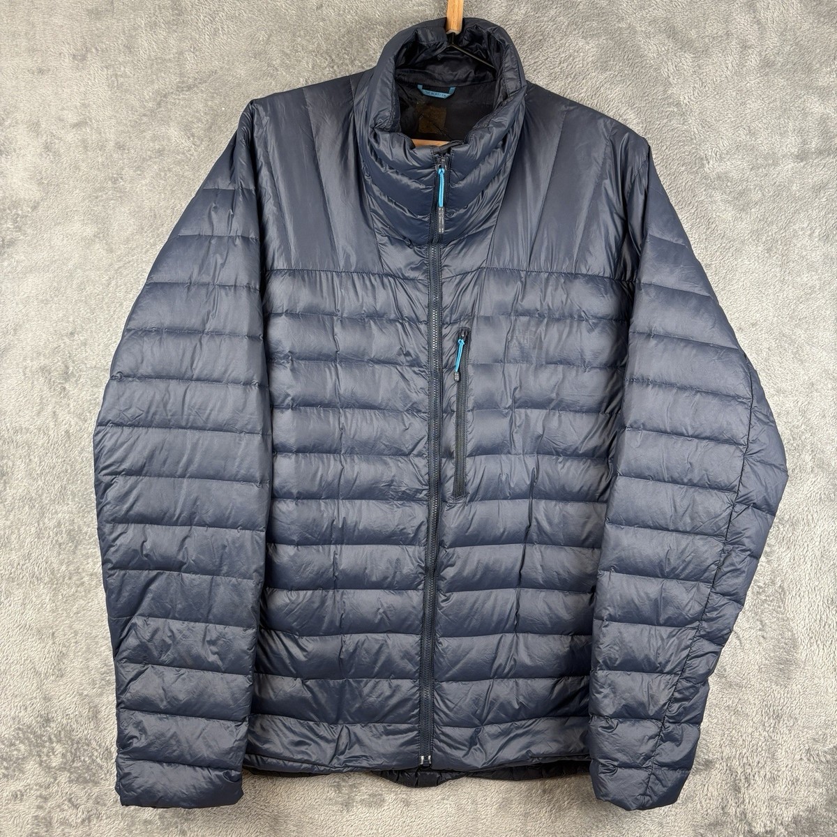 The North Face Puffer Coat Mens Large Navy Lightweight Down Jacket