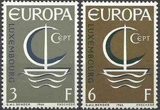 Timbres Europa CEPT (Bateaux stylisés) Luxembourg 684/685 ** - 85320FU