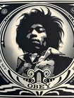 Shepard Fairey Signed Jimi Hendrix Hear My Freedom Album Cover Print Obey Giant — photo 3