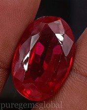 24.50 Ct Natural Red Ruby Oval Cut 18x6mm Loose Gemstone IGL Certified 5ANM