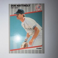 Fleer 1989 Don Mattingly #258 New York Yankees MLB Base Set Baseball Card