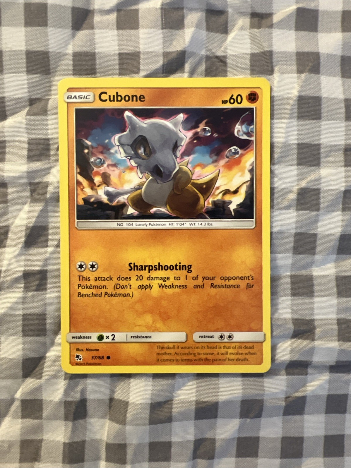 Cubone 37/68 Hidden Fates - Regular Pokemon Card